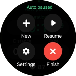 Press Finish to end an activity. Press Finish to end an activity.