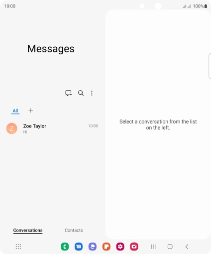 Press the new message icon. Press the new message icon.