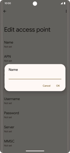 Key in EE MMS and press OK. Key in EE MMS and press OK.