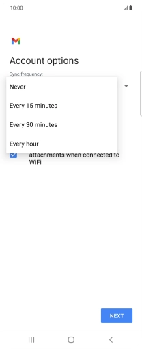 Press the required setting. Press the required setting.