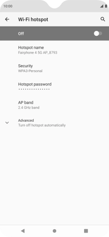 Press Hotspot name. Press Hotspot name.