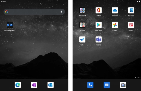 Press the app group to open the two apps at the once. Press the app group to open the two apps at the once.
