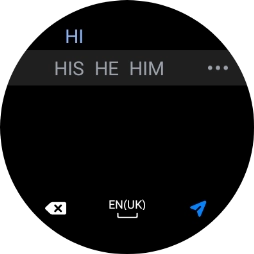 Press the send icon. Press the send icon.