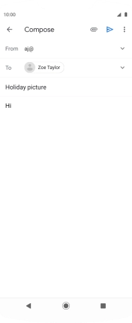 Press the attachment icon. Press the attachment icon.