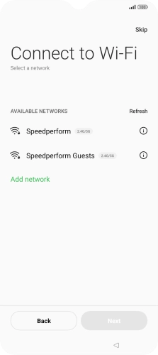 Press the required Wi-Fi network. Press the required Wi-Fi network.