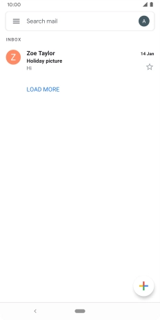 Press the email account icon. Press the email account icon.
