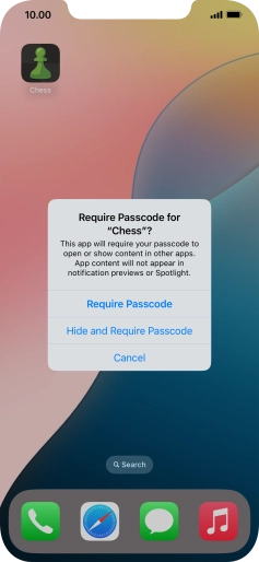 Press Require Passcode. Press Require Passcode.