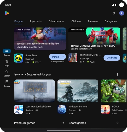 Press the profile icon. Press the profile icon.