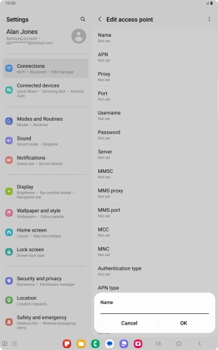 Key in EE Internet and press OK. Key in EE Internet and press OK.
