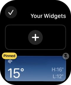 Press the pin widget icon on the required widget to pin it to the top of the stack. Press the pin widget icon on the required widget to pin it to the top of the stack.