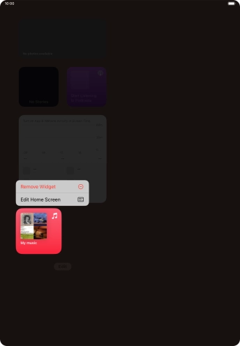 Press Remove Widget. Press Remove Widget.