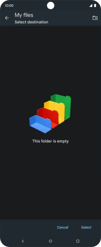 To create a new folder, press the new folder icon and follow the instructions on the screen to create a new folder. To create a new folder, press the new folder icon and follow the instructions on the screen to create a new folder.