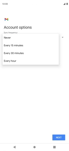 Press the required setting. Press the required setting.