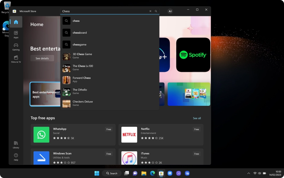 Key in the name or subject of the required app and click the search icon. Key in the name or subject of the required app and click the search icon.