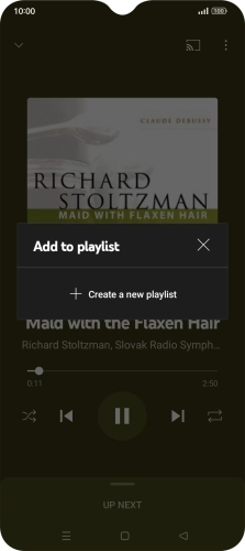 Press Create a new playlist. Press Create a new playlist.