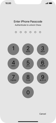 Use the phone lock code you created. The app is now no longer locked. Use the phone lock code you created. The app is now no longer locked.