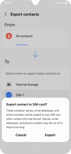 Press Export. Press Export.
