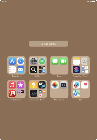 Press the required app. Press the required app.