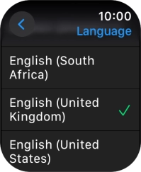 Press the required language. Press the required language.