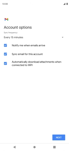 If this screen is displayed, you email account has been recognised and set up automatically. Follow the instructions on the screen to key in more information and finish setting up your phone. If this screen is displayed, you email account has been recognised and set up automatically. Follow the instructions on the screen to key in more information and finish setting up your phone.