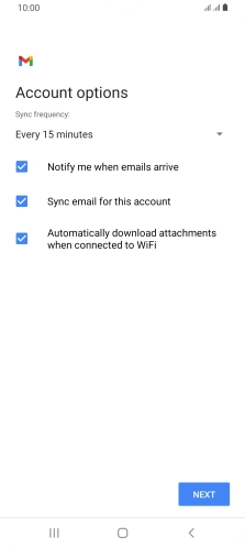 If this screen is displayed, you email account has been recognised and set up automatically. Follow the instructions on the screen to key in more information and finish setting up your phone. If this screen is displayed, you email account has been recognised and set up automatically. Follow the instructions on the screen to key in more information and finish setting up your phone.