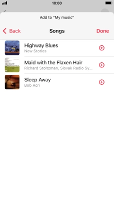Go to the required category and press the add icon next to the required audio file. Go to the required category and press the add icon next to the required audio file.