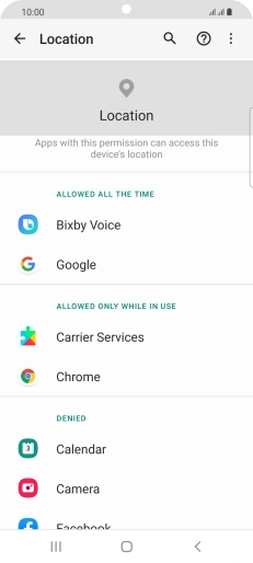 Press the required app. Press the required app.