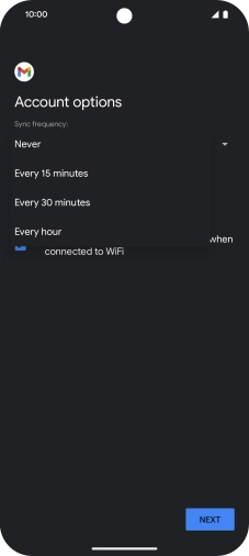Press the required setting. Press the required setting.