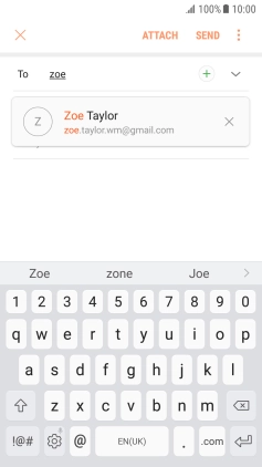 Press the required contact. Press the required contact.