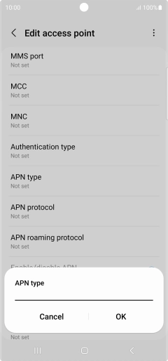 Key in mms and press OK. Key in mms and press OK.