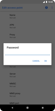 Key in secure and press OK. Key in secure and press OK.