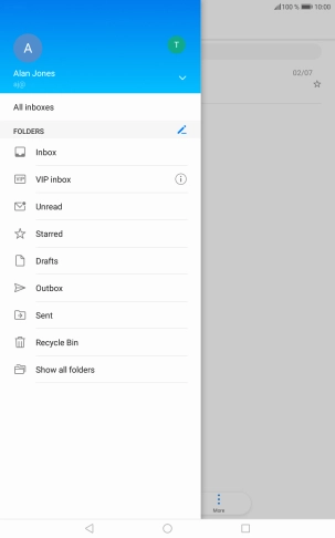 Press the drop down list. Press the drop down list.