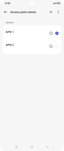Press the field next to the data connection to activate it. Press the field next to the data connection to activate it.