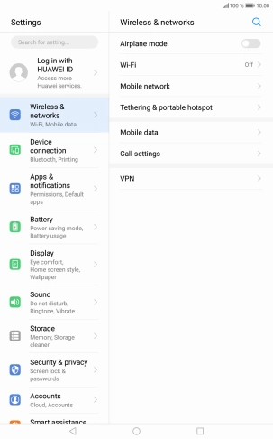 Press Tethering & portable hotspot. Press Tethering & portable hotspot.
