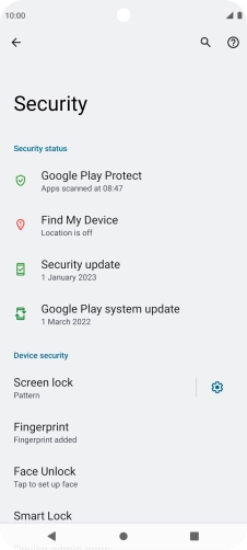 Press Screen lock and key in the current phone lock code. Press Screen lock and key in the current phone lock code.