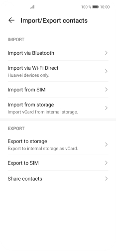 Press Import from SIM. Press Import from SIM.