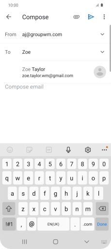 Press the required contact. Press the required contact.