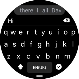 Press the confirm icon. Press the confirm icon.