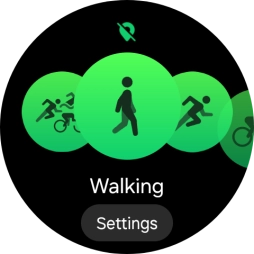 Slide your finger right or left to select the required activity. Slide your finger right or left to select the required activity.