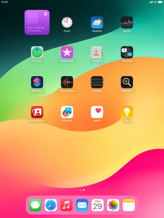 If you're using a Widget Stack: slide up or down on the stack to select the required widget. If you're using a Widget Stack: slide up or down on the stack to select the required widget.