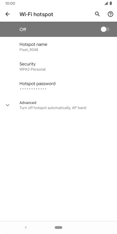 Press Hotspot name. Press Hotspot name.
