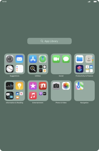 Press the required app. Press the required app.