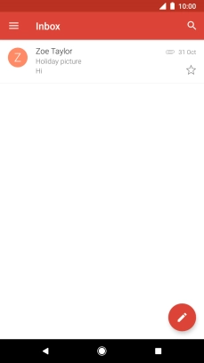 Press the new email message icon. Press the new email message icon.