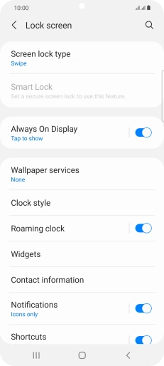 Press Screen lock type. Press Screen lock type.