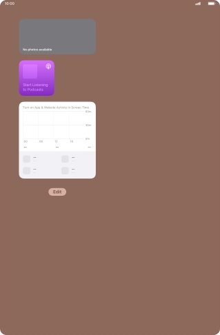 Press and hold the required Widget Stack. Press and hold the required Widget Stack.