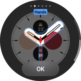 Slide your finger on the screen to change between the different designs. Slide your finger on the screen to change between the different designs.
