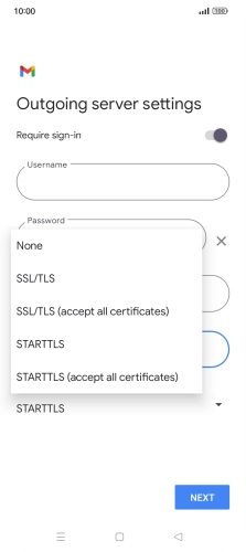 Press SSL/TLS. Press SSL/TLS.