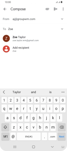 Press the required contact. Press the required contact.
