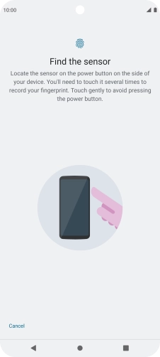Follow the instructions on the screen to create the phone lock code using your fingerprint. Follow the instructions on the screen to create the phone lock code using your fingerprint.