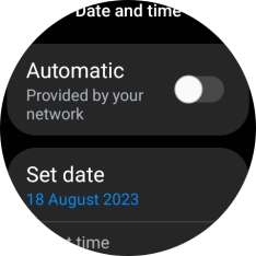 Press Set date. Press Set date.